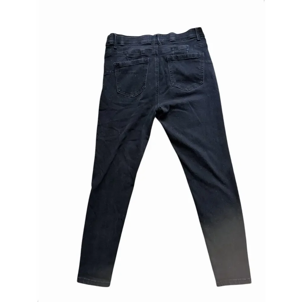 Angels Forever 360 Sculpt Skinny Mid-Rise Jeans Size 10 Black 3511-12